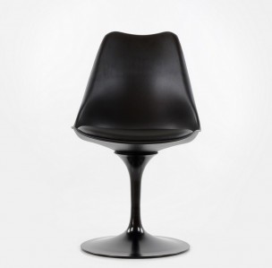 Стул Tulip style черный с черной подушкой