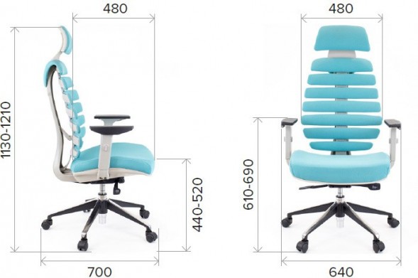  Кресло Everprof Ergo Grey Ткань 