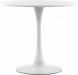 Стол Barneo T-3 Tulip style, MDF, H-75cm - круг диаметр 100см, RAL9003 белый, каркас RAL9003 белый