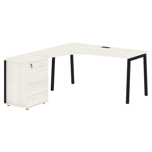 Стол эргономичный с тумбой ELCET 1518(L) 1560х1880х750 EDIS