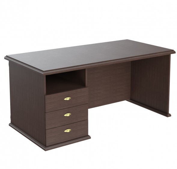 Стол руководителя однотумбовый RDT 168(L) Венге Магия 1600х800х750