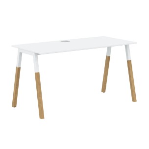 Стол FST 1567 Белый премиум/Белый-Бук 1580х670х733 FORTA