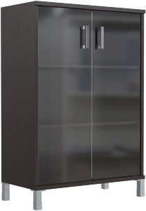 Шкаф средний со стеклянными дверьми B 420.8 Венге Магия 900х450х1286