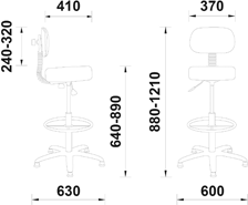 Стул промышленный со спинкой