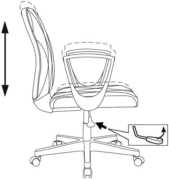 Кресло Бюрократ CH-327 черный эко.кожа крестов. пластик