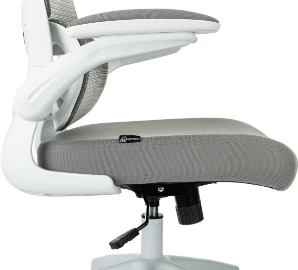 Кресло руководителя Бюрократ Sigma WH 1 серый сетка/ткань крестов. пластик пластик белый