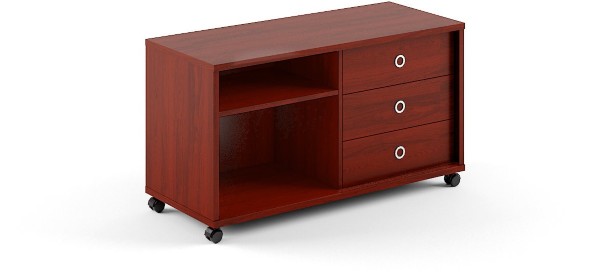 Тумба мобильная B 202 Бургунди 1200х500х660